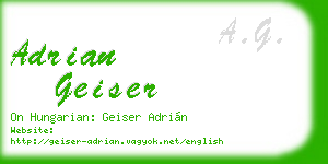 adrian geiser business card